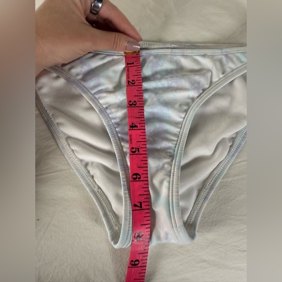 Xhilaration White Purple Blue Tie Dye Bikini Bottoms Medium - Picture 7 of 9
